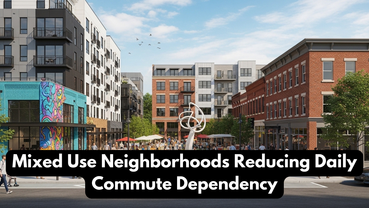 Mixed Use Neighborhoods Reducing Daily Commute Dependency