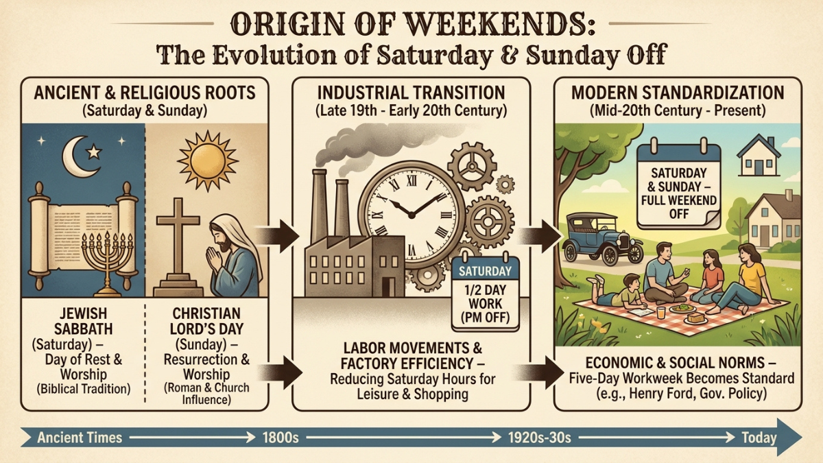 Origin of Weekends: Why We Get Saturday & Sunday Off